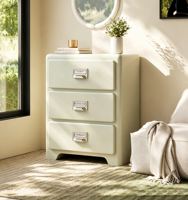 Commode en acier à 3 tiroirs, buffet de rangement, meuble gain de place pour la maison, l'hôtel, le salon, la chambre, le placard