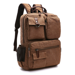 Wholesale High Capacity Canvas Vintage Backpack For School College Hiking Travel 15 Inch Laptop Backpack - Product Image 2