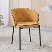 Muestra Gratuita de Sillas de Comedor de Lujo con Diseño Moderno, Tapizadas en Tela, Respaldo Completo, Estilo Arqueado, de China Alibaba