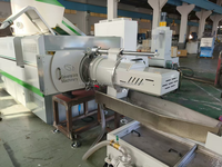 Compacteur de sol à vis unique à vendre granulateur de recyclage de plastique utilisé traitement de pelletisation à anneau d'eau PP HDPE Core Motor PLC