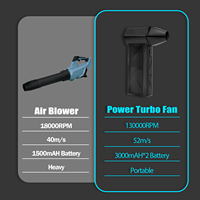Souffleur d'Air Comprimé Portable F.EASY.D 150000 tr/min, Ventilateur Portable Électrique, Mini Souffleur Jet Turbo, Ventilateur Jet pour Nettoyage