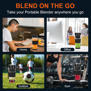 عصارة حمضيات 500 مل قابلة لإعادة الشحن عبر USB بشفرات من الفولاذ المقاوم للصدأ، خلاط كهربائي صغير عالي الكفاءة للسيارة والاستخدام الخارجي والمنزلي - Product Image 6