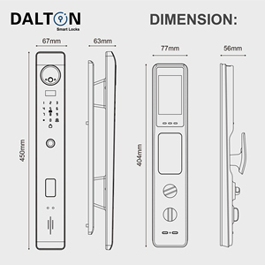 กลอนประตูอัจฉริยะ Dalton P60 1080P HD วิดีโอพร้อมมุมมองกว้าง รองรับ Wifi พร้อมระบบจดจำใบหน้า 3 มิติ  ระบบล็อคอิเล็กทรอนิกส์ - Product Image 3