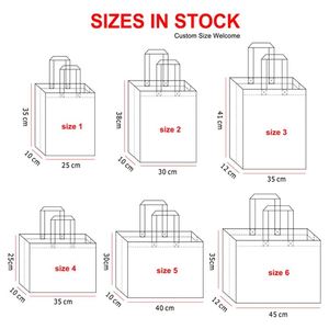 Eco-friendly Custom Non Woven Tote <b>Bag</b> with Rope/Ribbon Handles Recycled PP Laminated Reusable Gift <b>Bags</b> with Logo - Product Image 3