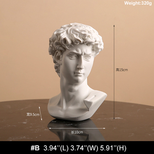 Statua di figure del greco nordico mitologia dea eroe <span class=keywords><strong>David</strong></span> Mozart busto figurina scultura schizzo modello camera decorazione - Product Image 3