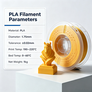Meijimei Pla Basic Rod 1.75mm 220c/190c Stable Extrusion No Clogging 50+ Colors 1kg Vacuum Packed Guangdong <b>3d</b> <b>Printers</b> - Product Image 1