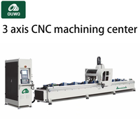 Centre d'usinage CNC 3 axes OUWO avec broche motorisée italienne haute vitesse de 8 kW pour équipements de fenêtres, portes et murs rideaux