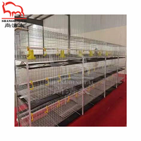 Poulailler à 3 étages galvanisé à chaud cage pour poulets de chair équipement de ferme avicole cages à batterie pour poulets de chair