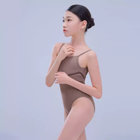 Débardeur en coton et élasthanne importé, taille élastique, dos large contrastant, design classique et moderne pour la pratique du ballet et la gymnastique