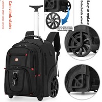 Sac à dos à roulettes grande capacité pour lycéens et jeunes voyageurs, idéal pour ordinateur portable – Vente en gros fabricant