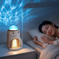 Projecteur d'étoiles Magic Castle, lampe de nuit LED rechargeable par USB, lampe de projection rotative pour la chambre des enfants, la crèche, la décoration de la maison
