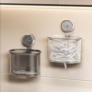 Ventosa Frescura Montado en la pared Hogar Envoltura de plástico desechable extraíble Estante de almacenamiento fantástico - Product Image 3