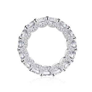 Maßge schneiderte Luxus ringe 10 Karat 14 Karat 18 Karat Massiv gold Ewigkeit sband 10 20 30 50 Zeiger Labor gewachsen CVD <span class=keywords><strong>Diamond</strong></span> Iced Side Certified - Product Image 1