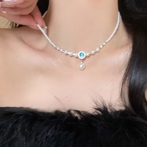 Collier élégant pour femmes minimaliste délicat tour de cou Vintage luxe perles de culture chaîne mariée soirée bijoux cadeau - Product Image 3