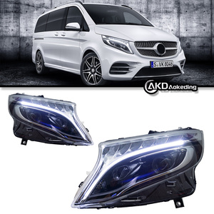 AKD faro delantero para <span class=keywords><strong>Benz</strong></span> Vito LED faro 2013-2019 faros Vito W447 DRL señal de giro haz alto Angel Eye proyector lente - Product Image 6