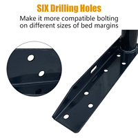 Support de chargement universel réglable en acier pour benne de pick-up, porte-échelle, 1 paire pour les voyages en extérieur