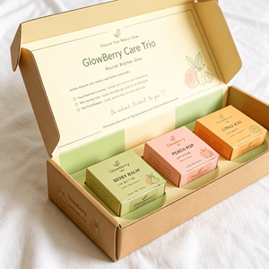 Cleansing Balm Subscription <b>Box</b> Packaging E Flute Self <b>Lock</b> Mailer Custom Packaging - Product Image 1