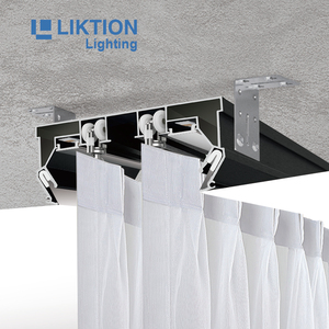 Tessuto russo ucraino tensione del soffitto teso profilo in alluminio soffitto teso montato a doppio binario tenda a LED profilo - Product Image 4