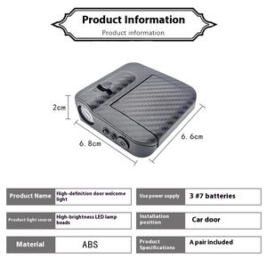 Source Factory Carbon Fiber Pattern <b>Infrared</b> Door Induction Projection <b>Lamp</b> Welcome Logo Floor <b>Lamp</b> for Cars Auto Electronics - Product Image 2
