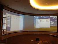 200 Simulateur de vol à 360 degrés Écran de projection à cadre fixe rond de grande taille avec tissu arrière ou blanc mat
