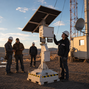 Torre de Iluminación Móvil Solar con Panel Monocristalino de 490W y Controlador MPPT de 40A - Product Image 2