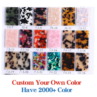 MiDairy Bagues personnalisées en résine acrylique tortue pour femmes et filles, style simple et élégant, unisexe, couleurs mélangées, en acétate