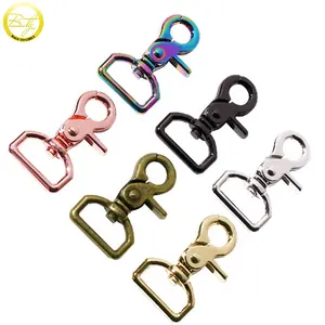 Alloy Snap Hook Zinc Alloy Purse Accessory Straps With Metal Hook 25mm D Ring Brand Lobster Swivel Snap Buckle For Dog Collar