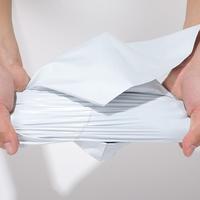 Lot de 50 enveloppes de courrier bleu, sacs d'expédition, sacs de courrier, enveloppe auto-adhésive, pochette en plastique