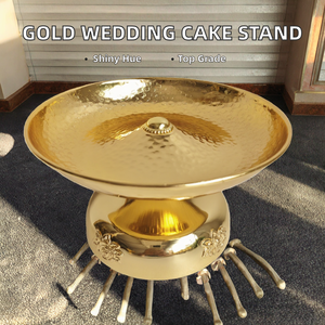 Centros de Mesa para Bodas, Decoración para Fiestas, Exhibidores Redondos para Postres, Soportes para Cupcakes, Base Metálica Iridiscente, Juego de Soportes Modernos para Pasteles - Product Image 2