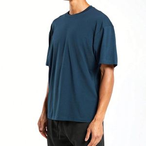 T-shirt décontracté pour homme, coupe classique, col rond, 220 g/m², 100 % coton, léger, respirant, pré-rétréci, écologique, vente en gros - Product Image 3