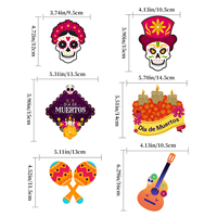 Ballon en latex imprimé couleur pour la décoration de gâteaux et les accessoires de fête, idéal pour les fêtes mexicaines du jour de la mort, les fêtes d'Halloween et les carnavals.