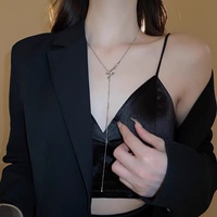 Collier long en acier inoxydable irrégulier en forme de Y pour femme, accessoires de fête, pendentif de haute qualité, cadeaux tendance