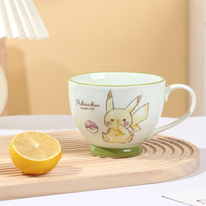 <strong>Pokemoned</strong> Pikachus Ceramic Breakfast <strong>Mug</strong> Cute Cartoon Coffee Cup Large Handle Household Water Cup - Product Image 2
