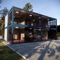 Maison de conteneur à deux étages moderne, nouvelle conception, confortable et luxueuse pour villa