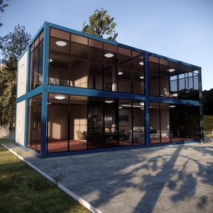 Casa Contenedor de Dos Pisos de Diseño Moderno, Nueva, Cómoda y Lujosa para Villa - Product Image 1