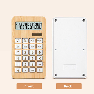 Calculadora de Escritorio de Bambú y Madera con 10 Dígitos, Creativa, Solar, para Oficina Financiera, Personalizable con Logotipo - Product Image 5