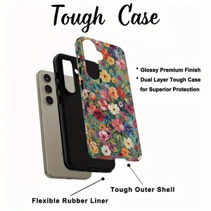 Tranh Sơn Dầu Tự Làm Retro Hoa TPU + PC 2-Trong-<span class=keywords><strong>1</strong></span> Chống Sốc Trường Hợp Điện Thoại Với Điện Thoại Grip Cho S/A Series - Product Image 2