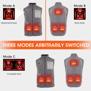 <span class=keywords><strong>Gilet</strong></span> <span class=keywords><strong>chauffant</strong></span> intelligent Vinmori pour l'hiver, en polaire, avec <span class=keywords><strong>batterie</strong></span> USB - Product Image 2