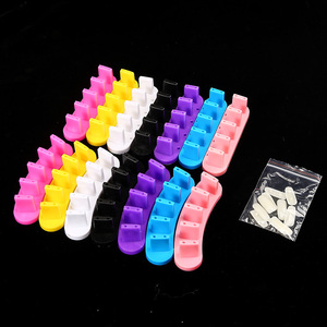 Acrylic Nail Tip Practice Stand Adhesive Display Holder for Press on Nails Home Salon Manicure - Product Image 1