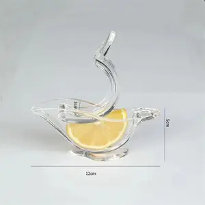 Spremiagrumi manuale acrilico trasparente a forma di uccello spremiagrumi a forma di lime limone spremiagrumi manuale