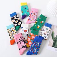 Chaussettes drôles en coton de conception personnalisée de style de mode populaire Chaussettes d'équipage unisexes