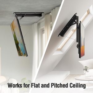 Control remoto automático de 40-70 pulgadas, abatible hacia abajo, inclinación inteligente, eléctrico, ajustable, motorizado, <span class=keywords><strong>TV</strong></span>, montaje en pared y techo, elevador de <span class=keywords><strong>TV</strong></span> desplegable - Product Image 5