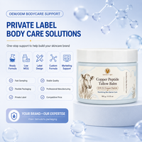 GHK-Cu Beef Tallow Balm dengan Vitamin E Minyak Jojoba Krim Pelembap Wajah dan Tubuh OEM ODM Label Pribadi