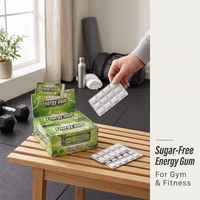 Chewing-gum énergétique personnalisable, chewing-gum à la caféine, blister, chewing-gum sportif, bonbons sans sucre au xylitol