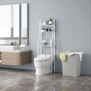 Estante de Baño Metálico de 3 Niveles Personalizado, Ahorrador de Espacio, Estante de Balcón de 3 Niveles y Organizador de Almacenamiento para Baño - Product Image 2