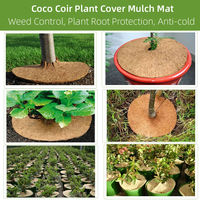 Fibres de noix de coco paillis anneau arbre protecteur tapis coco coco paillis naturel contrôle des mauvaises herbes tapis arbre planteur disque tapis de noix de coco
