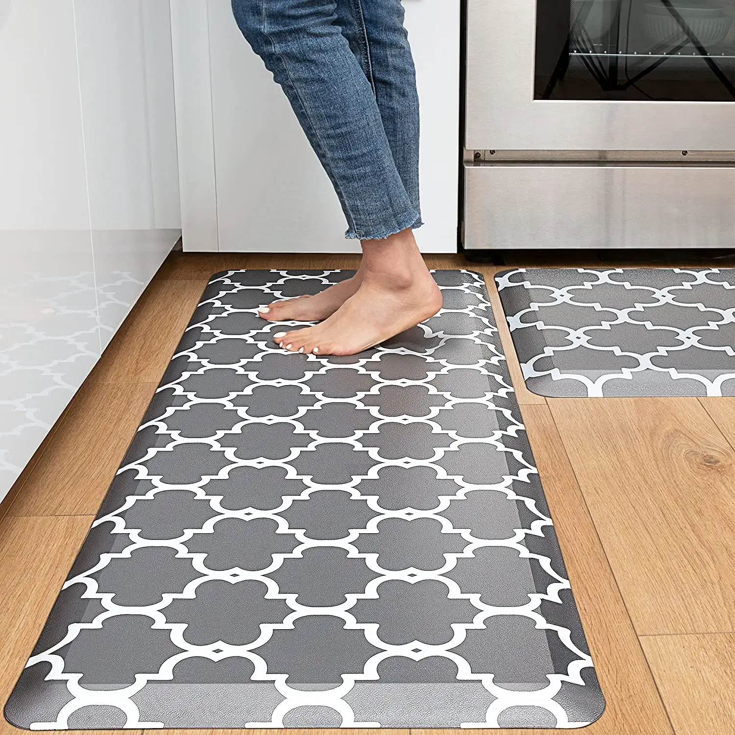 Tapetes para cocina impermeables para interiores, alfombrilla para pies, Juego de 2 alfombras de cocina, Alfombra de cocina cómoda antifatiga, alfombrillas para Cocina