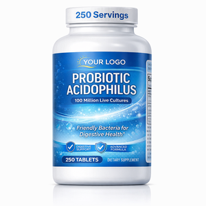 Complément alimentaire probiotique naturel Acidophilus, soutient la santé digestive, adulte, 120 comprimés, <span class=keywords><strong>100</strong></span> millions de cultures vivantes - Product Image 2