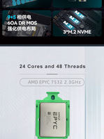 Nouveau serveur GPU AMD EPYC 7532 Tower, station de travail, ordinateur de bureau, apprentissage profond, calcul de simulation, avec disponibilité en stock