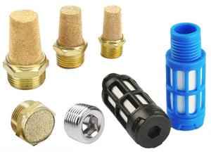 Silenziatore Pneumatico in Plastica <span class=keywords><strong>Serie</strong></span> SU, Silenziatore per Linea d'Aria con Filettatura Maschio, Colore Arancione Blu, Misure 1/8 1/4 3/8 1/2 - Product Image 2